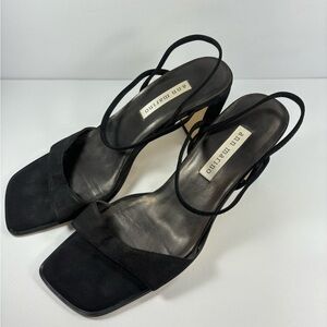 Ann Marino Black Strappy Heels Size 8 1/2 - Used Condition See Pics